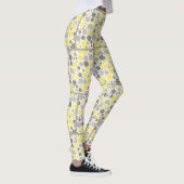 Moderne grijze gele bubels leggings (Rechts)