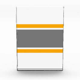 Moderne grijze gele horizontale strepen fotoblokken