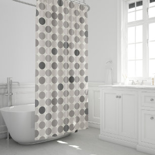 Moderne grijze geometrische cirkels gast Wow decor Douchegordijn
