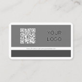 Moderne Grijze Geometrische Donkergrijze Witte Zak Visitekaartje (Achterkant)