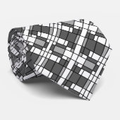 Moderne grijze geometrische patroonlegant stropdas (Opgerold)