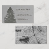 Moderne, grijze, geschaalde boom visitekaartje (Voorkant / Achterkant)