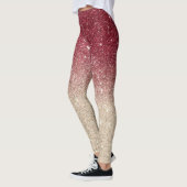 Moderne grijze Glitter Sparkles Leggings (Links)