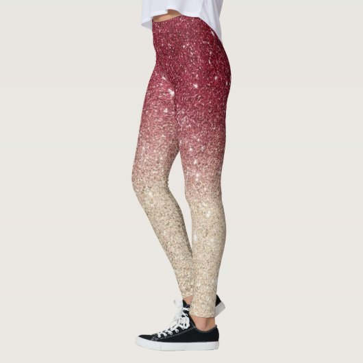Moderne grijze Glitter Sparkles Leggings (Links)
