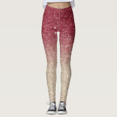Moderne grijze Glitter Sparkles Leggings (Voorkant)