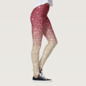 Moderne grijze Glitter Sparkles Leggings (Rechts)