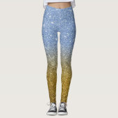 Moderne grijze Glitter Sparkles Leggings (Voorkant)
