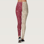 Moderne grijze Glitter Sparkles Leggings (Achterkant)
