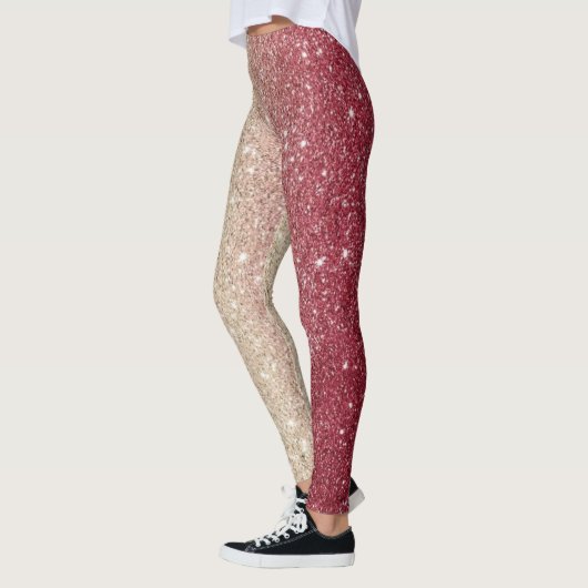 Moderne grijze Glitter Sparkles Leggings (Links)
