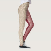 Moderne grijze Glitter Sparkles Leggings (Rechts)