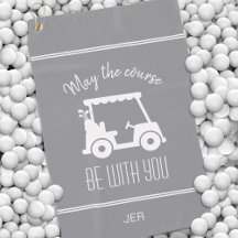 Moderne grijze golfkar gemerkt golfer Schattig