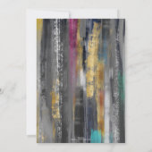 Moderne grijze goudpenselen Abstract schilderen (Achterkant)