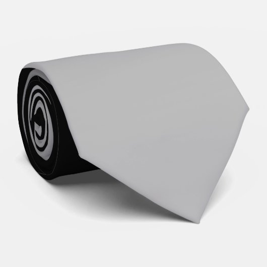 Moderne grijze gradiënt in zwart-wit en zilver stropdas (Opgerold)
