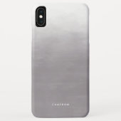 Moderne Grijze Gradient Ombre gepersonaliseerd Case-Mate iPhone Case (Achterkant)