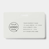 Moderne grijze ID-Kaart | Logo Foto Business Perso Badge (Back)
