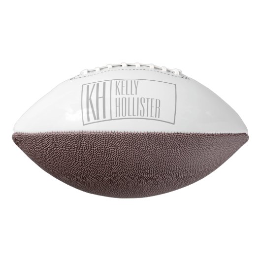 Moderne grijze Initialen en Logo American Football (Gedraaid 270)