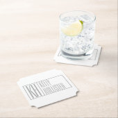 Moderne grijze Initialen en Logo Kartonnen Onderzetters (Insitu)