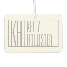 Moderne grijze Initialen en Logo Luchtverfrisser