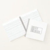 Moderne grijze Initialen en Logo Notitieboek (Binnen)