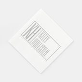 Moderne grijze Initialen en Logo Servet (Hoek)