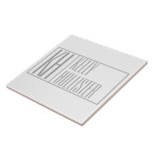 Moderne grijze Initialen en Logo Tegeltje (Zijkant)