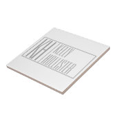 Moderne grijze Initialen en Logo Tegeltje (Zijkant)