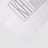 Moderne grijze Initialen en Logo Tissuepapier (Detail)