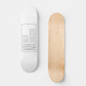 Moderne grijze initialen en naamlogo persoonlijk skateboard (Voorkant)