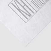 Moderne grijze initialen en naamlogo tissuepapier (Detail)
