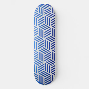 Moderne Grijze Isometrische Weefpatroon Persoonlijk Skateboard