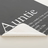 Moderne grijze leuke tante Auntie-definitie Sherpa Deken (3/4)