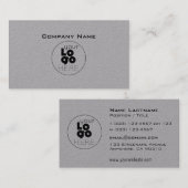 Moderne Grijze Logo Visitekaartjes (Voorkant / Achterkant)