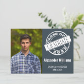 Moderne grijze Mannelijke Fotogradatie Partij Kaart (Staand voorkant)