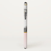 Moderne grijze marmer met gouden lint Case-Mate iPhone case (Achterkant / rechts)