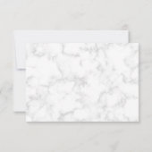 Moderne grijze marmer met Roos Gold Script Weddens RSVP Kaartje (Achterkant)