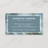 Moderne grijze marmer Nib Professional Visitekaartje (Achterkant)