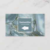 Moderne grijze marmer Nib Professional Visitekaartje (Voorkant)