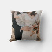 Moderne grijze marmer Onze eerste kerst samen Kussen (Achterkant)