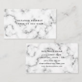 Moderne, grijze marmer professionele visitekaartje (Voorkant / Achterkant)