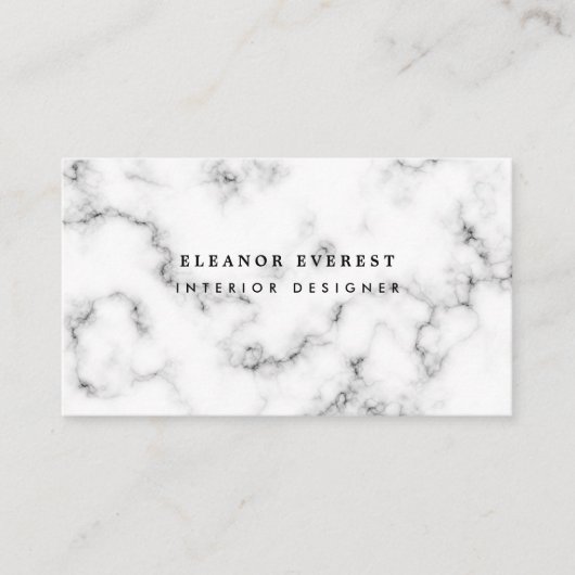 Moderne, grijze marmer professionele visitekaartje (Voorkant)