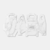 Moderne grijze marmeren patroon script bruidsdouch bedankdoosjes (Uitgevouwen)