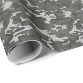 Moderne grijze militaire camouflage cadeaupapier (Rol Hoek)