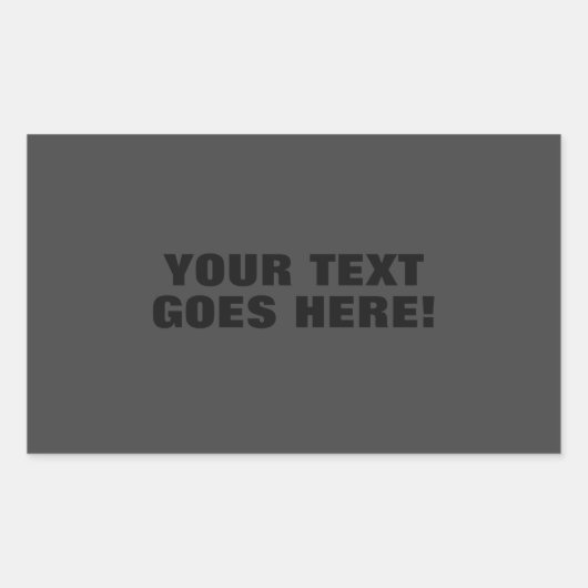 Moderne, grijze, minimale professionele Jouw tekst Rechthoekige Sticker (Voorkant)