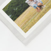 Moderne grijze monochrome familie fotocollage fleece deken (Hoek)