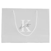 Moderne grijze monogram bruidsmeisje cadeautas tas (Achterkant)