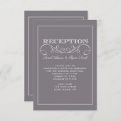 Moderne grijze ontvangst uitnodiging (Voorkant / Achterkant)