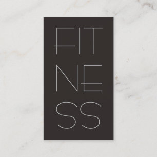 Moderne Grijze Professionele Fitness Minimalist Visitekaartje