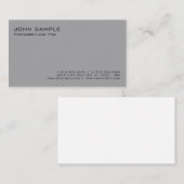 Moderne, grijze, professionele minimalistische spe visitekaartje (Voorkant / Achterkant)