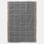 Moderne Grijze Raster Patroon Gooi Deken (Voorkant Verticaal)
