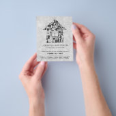 Moderne grijze reinigingsservices flyer (Hand)